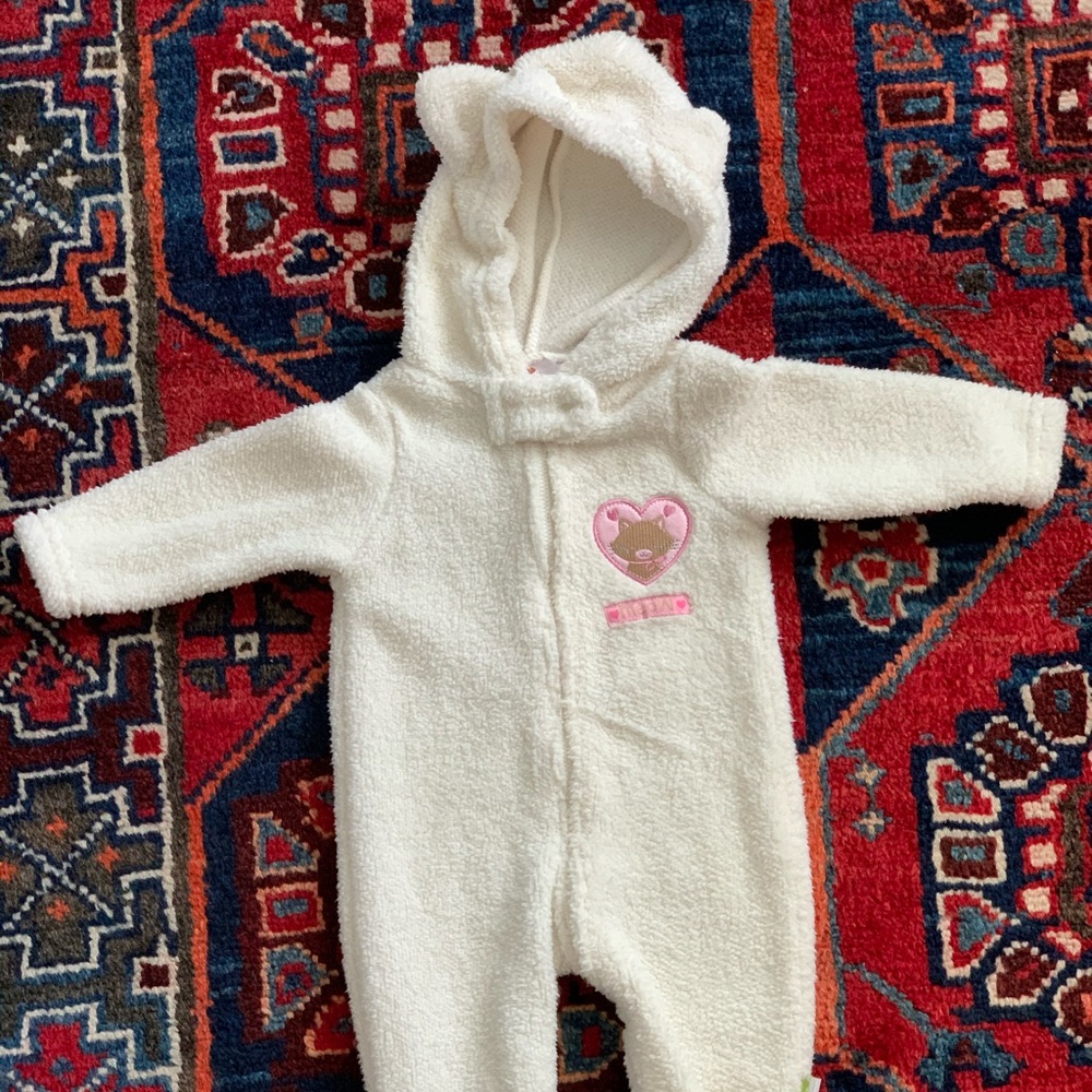 Duck Duck Goose Hooded And Footie Cat One Piece